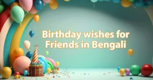 বন্ধুদের জন্য জন্মদিনের শুভেচ্ছা: Birthday wishes for Friends in Bengali